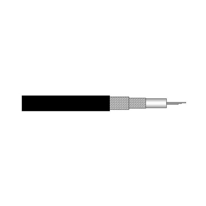 1.0L/4.8 DZ Câble coax DRAKA FLEX 75 Ohms 43m à 12Gb/s PVC noir Ø7mm