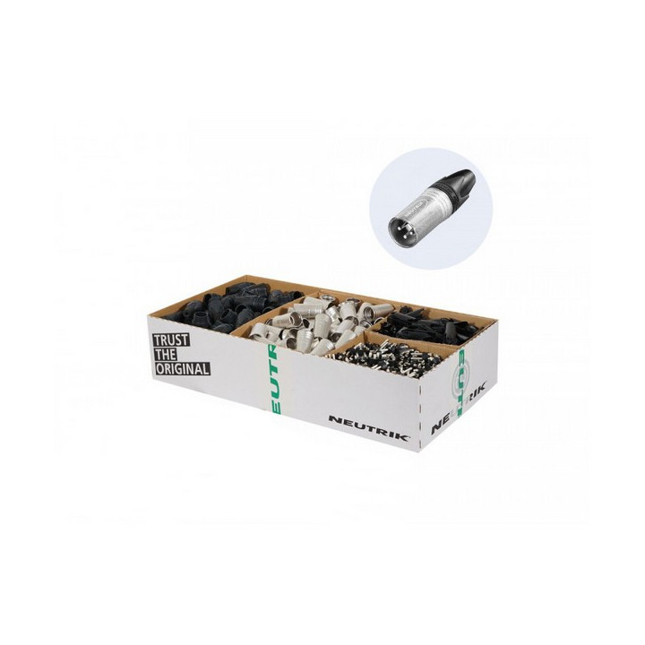 NC3MXX-D Fiche XLR 3 pts mâle droite démontée (x100)