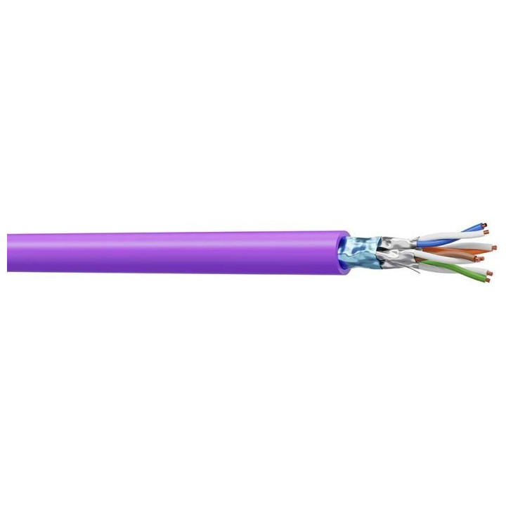 F5554SH Câble rigide cat.6A F/FTP 555MHz LSZH violet Dca (100m)