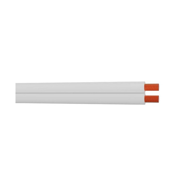 40305126B Câble HP méplat 2x1.50mm² PVC blanc (100m)