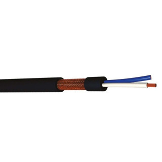 MIC240 Câble micro 2x0.50mm² tresse cuivre PVC noir Ø 6,20mm (100m)