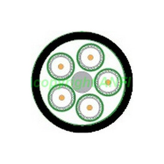 Câble multi vidéo 5x HD 0.6/2.8 75 Ohms PVC noir Ø 13,8mm