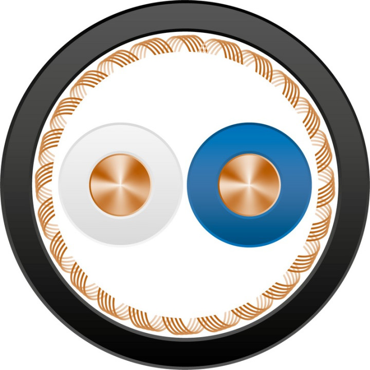 DIGIMIC Câble micro numérique 110 ohms 2x0.22mm² PVC noir (100m)