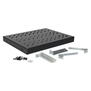 Etagère 19’’ 1U profondeur 350mm fixation 4 pts charge 50kg noir