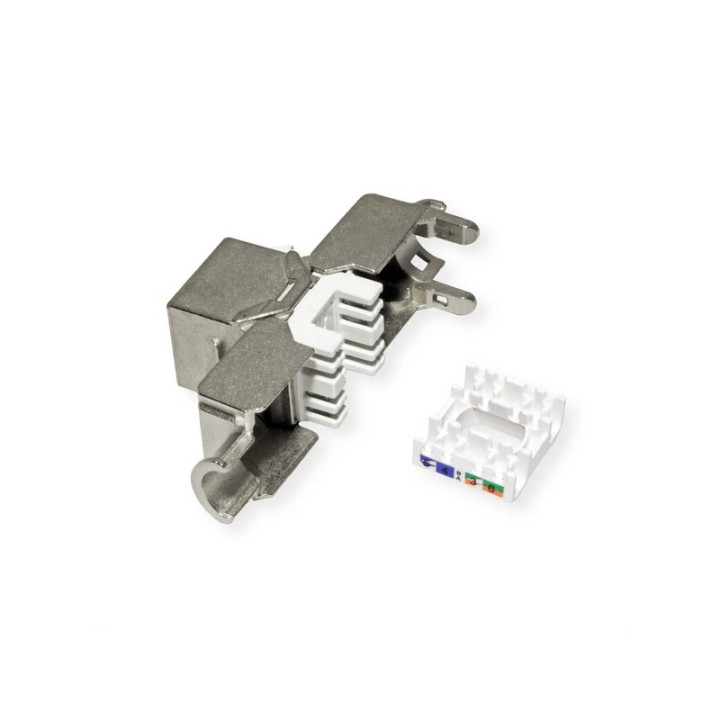 Embase RJ45 Keystone cat.6A blindée sans outil version slim
