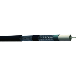 TRIAX11 Câble Triax 11 pour caméra 75 Ohms PVC noir Ø 10,90mm