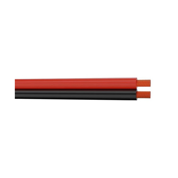 40308250 Câble HP méplat 2x2.50mm² PVC rouge/noir (100m)