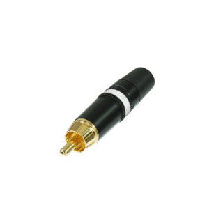 NYS373-9 Fiche RCA noir contact or bague blanche