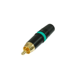NYS373-5 Fiche RCA noir contact or bague verte