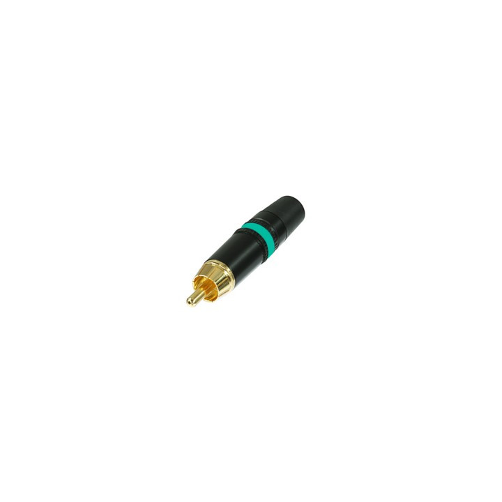 NYS373-5 Fiche RCA noir contact or bague verte
