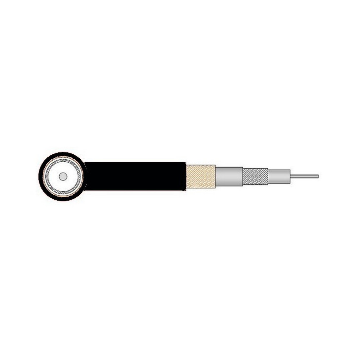 TRIAX11PU Câble Triax 11 pour caméra 75 Ohms PU noir Ø 10,90mm