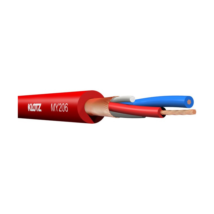 Câble micro souple 2x0.22mm² PVC rouge Ø 6,15mm (100m)