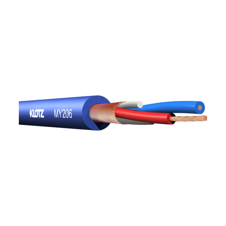Câble micro souple 2x0.22mm² PVC bleu Ø 6,15mm (100m)