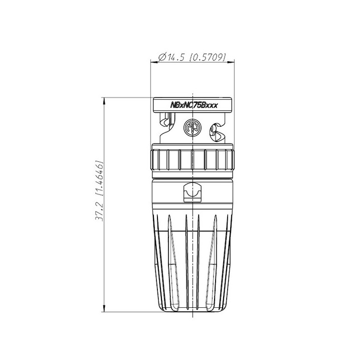 NBNC75BTU11-D Fiche BNC sans manchon pour Belden1694A (x100)