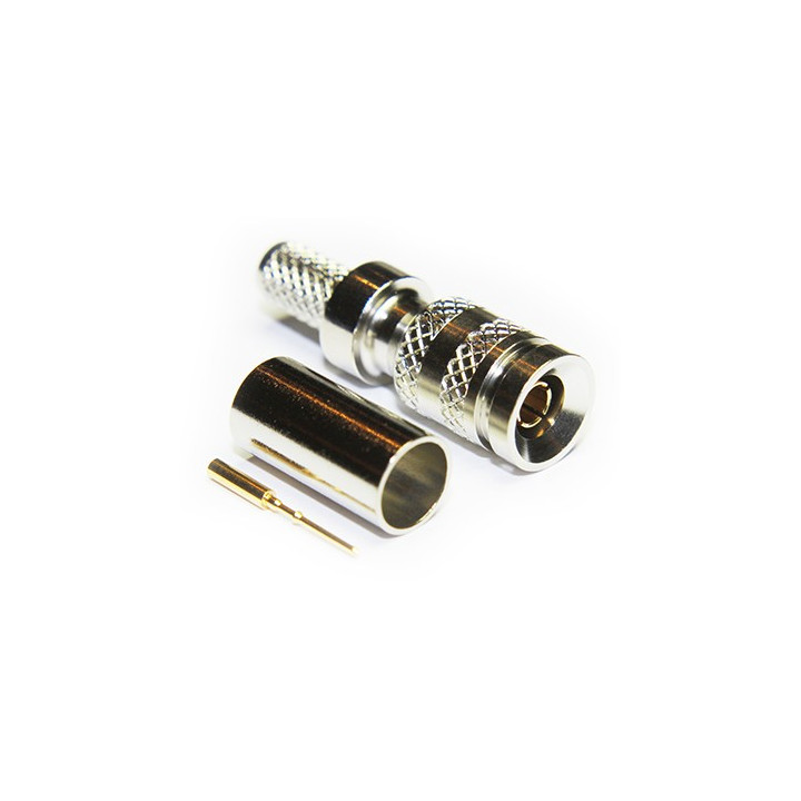 Fiche DIN 1.0/2.3 mâle 12GHz à sertir pour 0.6/2.8