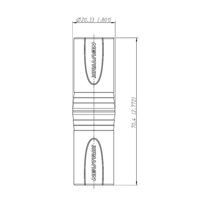 NA3MM Adaptateur XLR 3 pts mâle/mâle