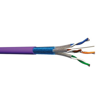 F5554SHC Câble rigide cat.6A F/FTP 555MHz LSZH violet Cca(touret500m)
