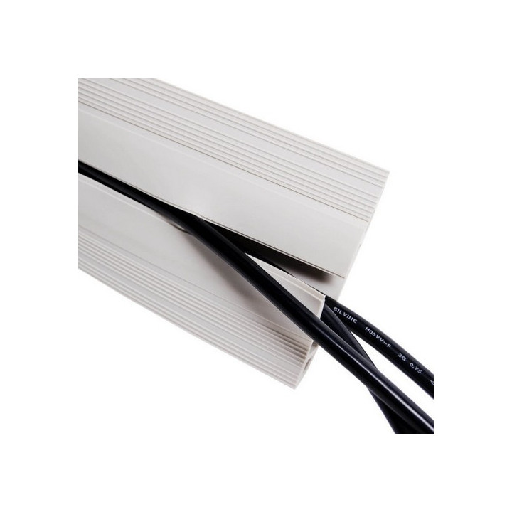 Passage de câble PVC souple gris pour 6 câbles Ø 7mm longueur 1.5m
