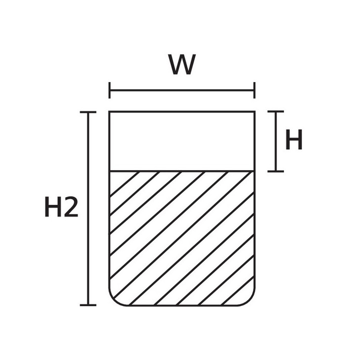 1000 étiquettes auto-protégées W 25.4 xH 19.1 xH2 67.7 mm- imp. laser