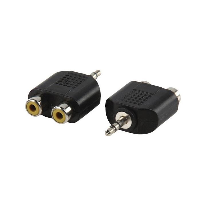 Adaptateur Jack 3.5 stéréo mâle/2xRCA femelle