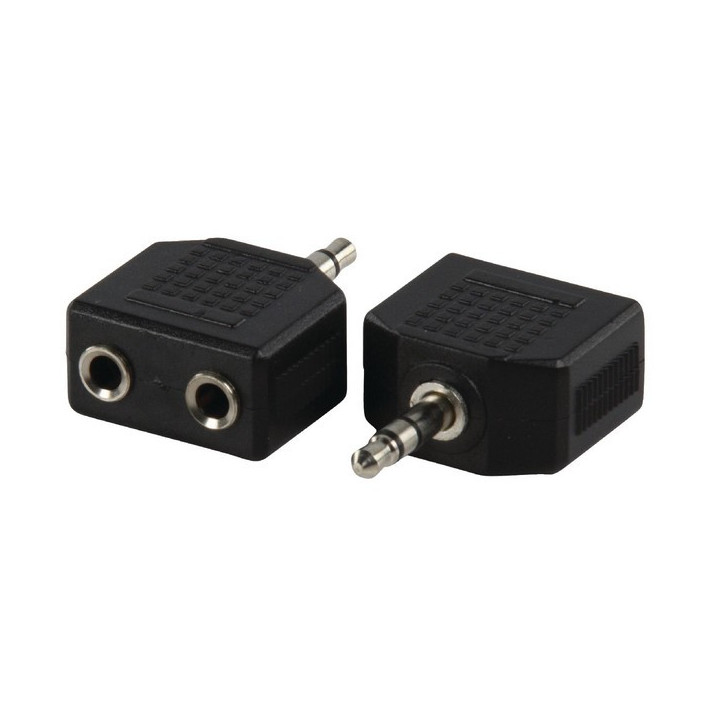 Adaptateur Jack 3.5 stéréo mâle/2xJack 3.5 stéréo femelle