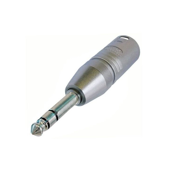 NA3MP Adaptateur XLR 3 mâle/Jack 6.35 stéréo mâle
