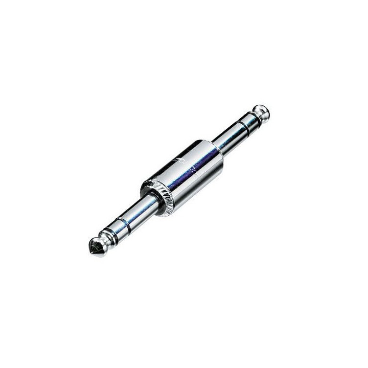 NYS239 Adaptateur Jack 6.35 stéréo mâle/mâle corps métal