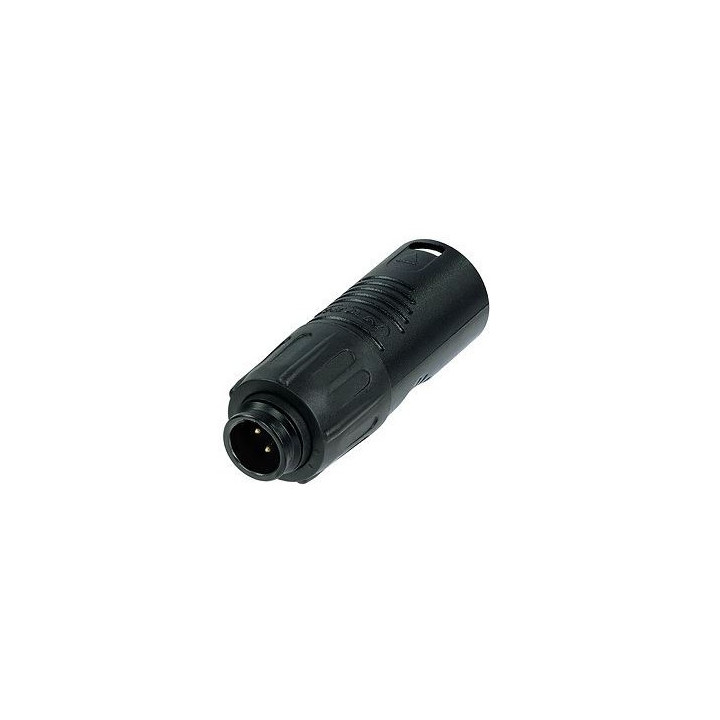 RA3MT-B Adaptateur Mini XLR 3 mâle/XLR 3 mâle corps noir métal