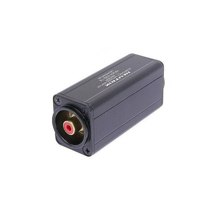 NA2M-D2B-TX Adaptateur avec transfo XLR 3 M/RCA rouge