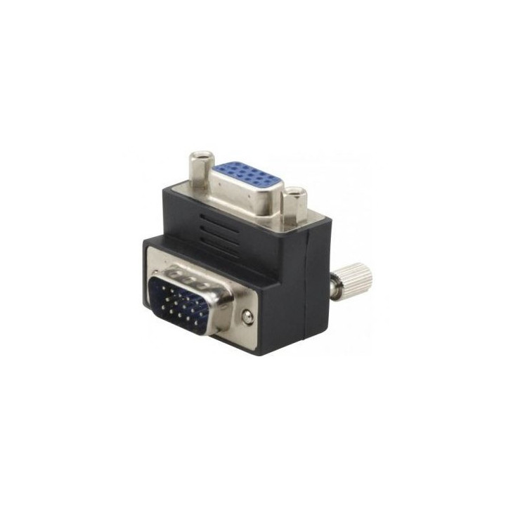 Changeur de genre VGA HD15 mâle/femelle coudé 90° haut