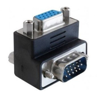 Changeur de genre VGA HD15 mâle/femelle coudé 90° bas