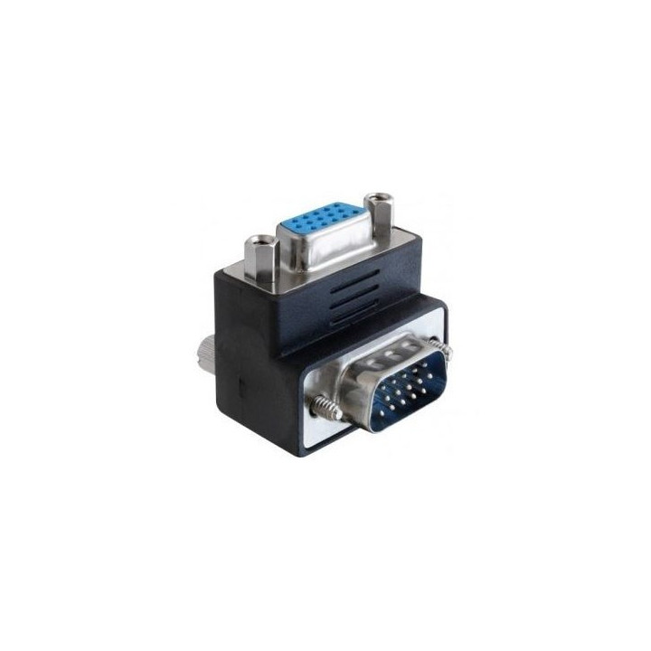 Changeur de genre VGA HD15 mâle/femelle coudé 90° bas