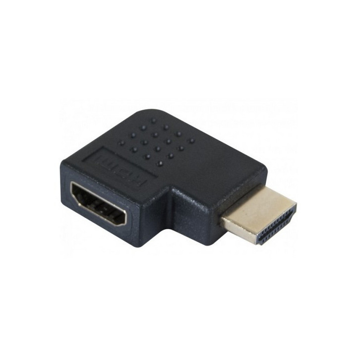 Adaptateur HDMI A mâle/femelle coudé à plat 270° vers la gauche