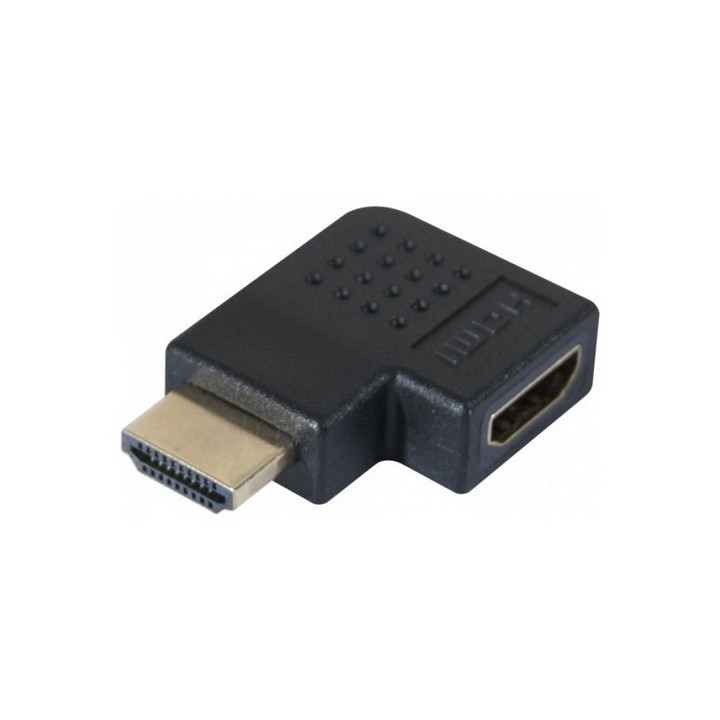 Adaptateur HDMI A mâle/femelle coudé à plat 270° vers la droite