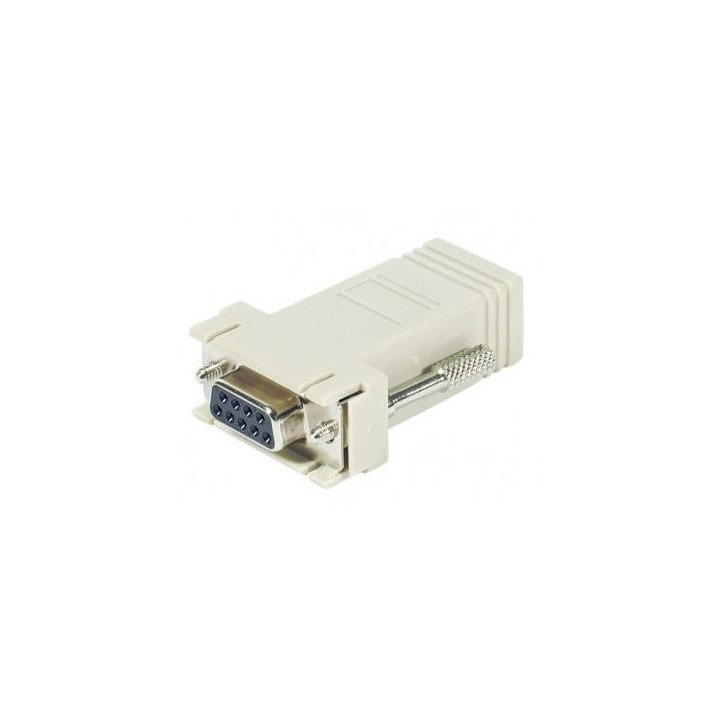 Adaptateur SUBD9 femelle vers RJ45 femelle (vis longues)
