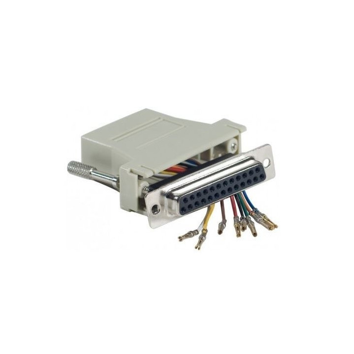 Adaptateur SUBD25 femelle vers RJ45 femelle (vis longues)