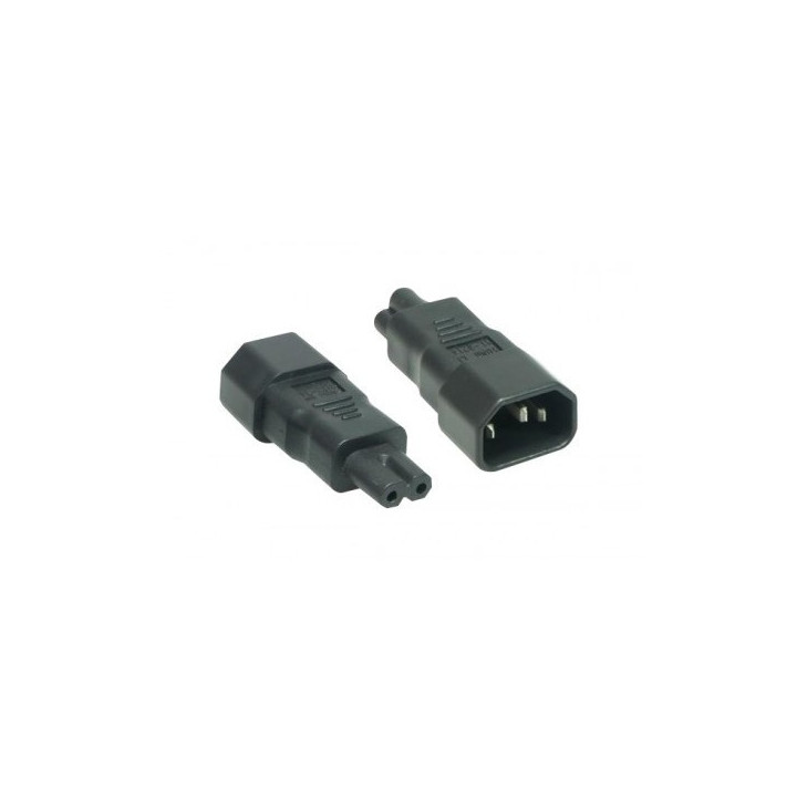 Adaptateur secteur 2.5A IEC C14 mâle/IEC C7 femelle