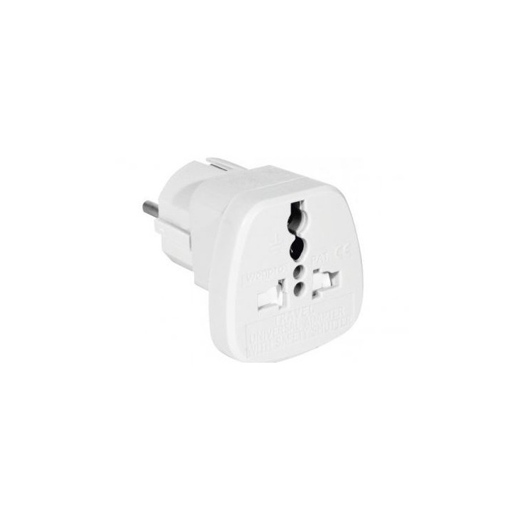 Adaptateur secteur universel 16A appareil étranger sur prise FR ou AL