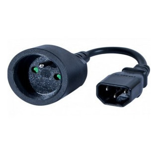 Adaptateur IEC C14 / CEE7/5 femelle 10A 20cm