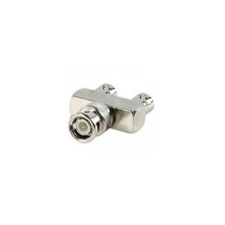 Raccord BNC en U mâle/femelle-femelle 75 ohms