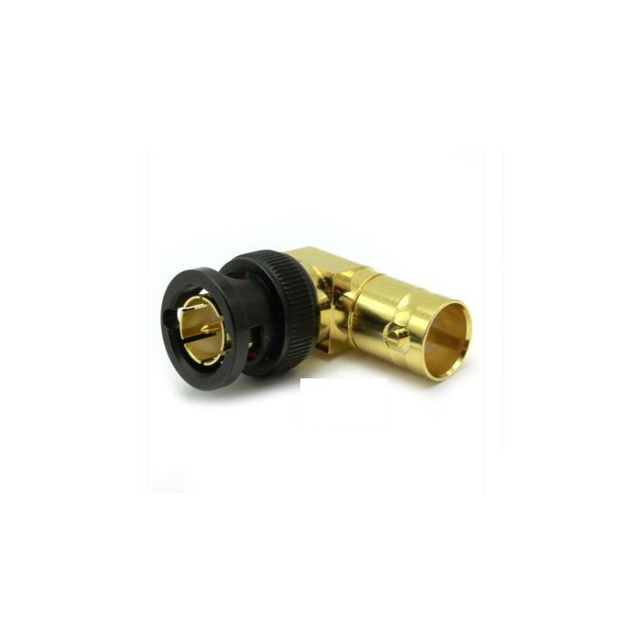 Raccord BNC en L mâle/femelle 75 Ohms or 12GHz