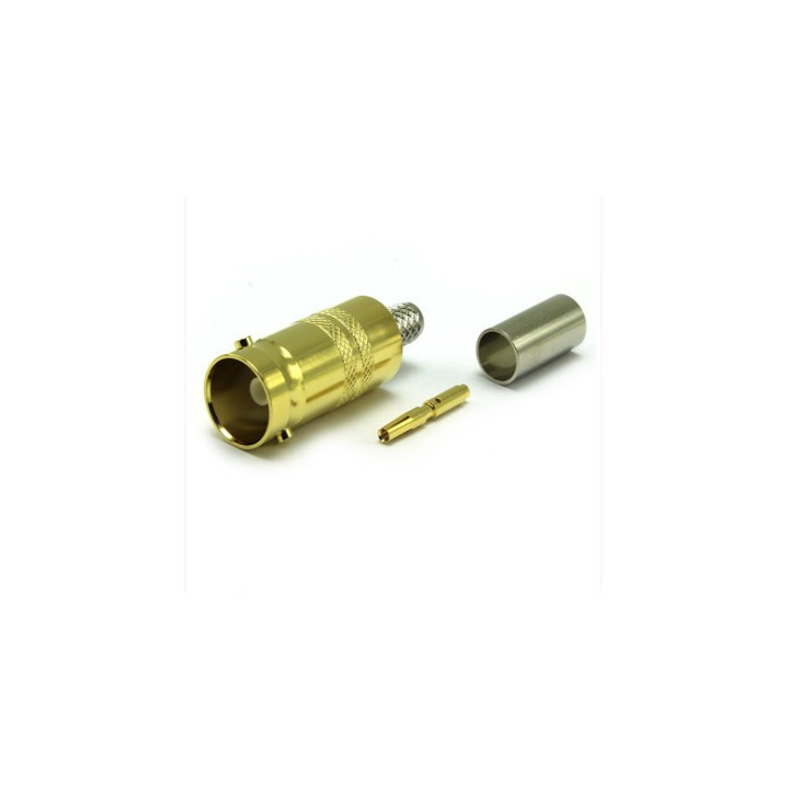 Fiche BNC femelle à sertir 12GHz pour Draka 0.6/2.8-Belden 1855ENH