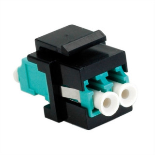 Embase Keystone traversée optique LC/LC duplex multimode OM3