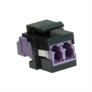 Embase Keystone traversée optique LC/LC duplex multimode OM4