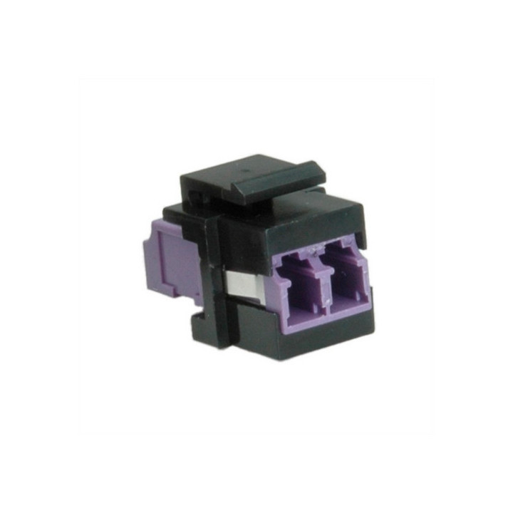 Embase Keystone traversée optique LC/LC duplex multimode OM4