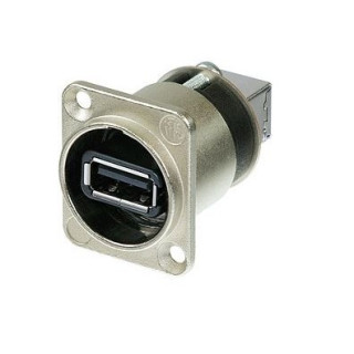 NAUSB-W Traversée USB 2.0 type A/B réversible série D corps nickel