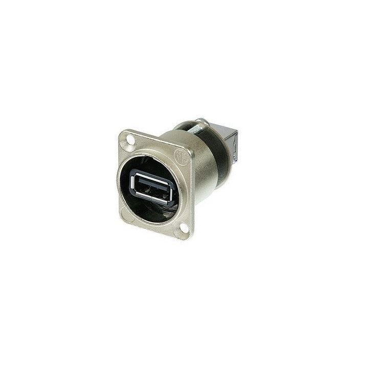 NAUSB-W Traversée USB 2.0 type A/B réversible série D corps nickel