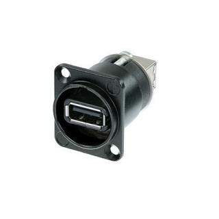 NAUSB-W-B Traversée USB 2.0 type A/B réversible série D corps noir