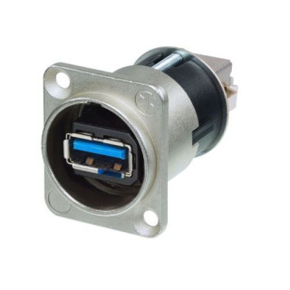 NAUSB3 Traversée USB 3.0 type A/B réversible série D corps nickel