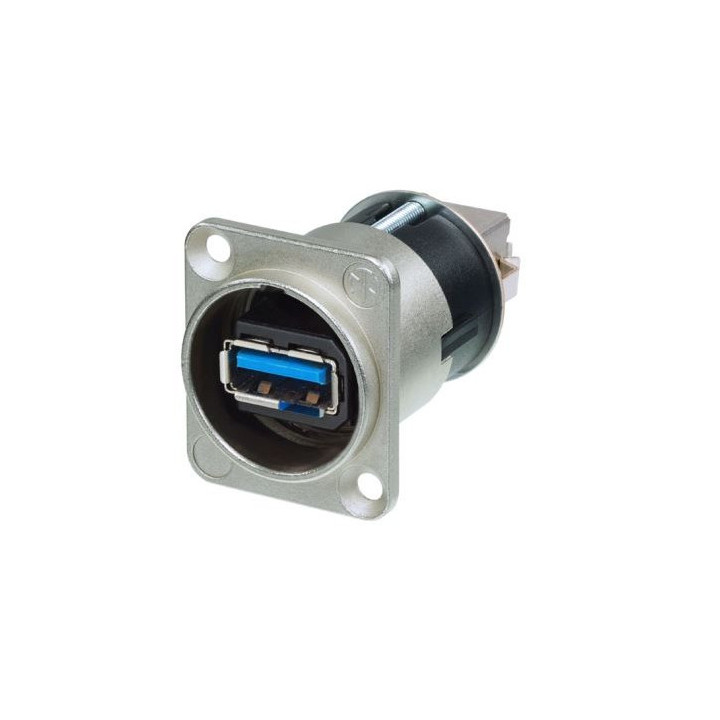 NAUSB3 Traversée USB 3.0 type A/B réversible série D corps nickel